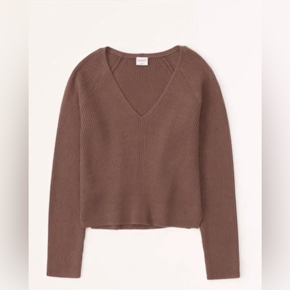 Abercrombie & Fitch Brown V-Neck Sweater